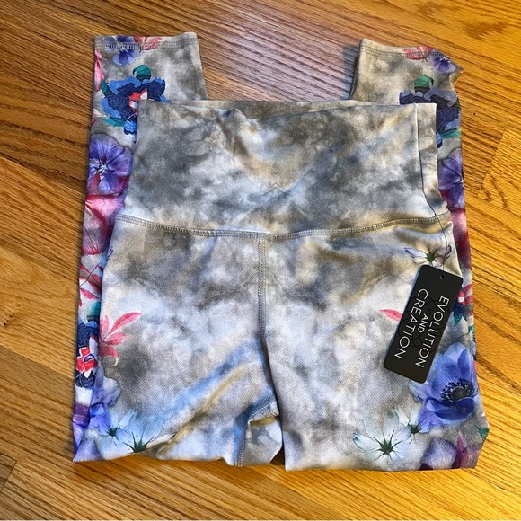 Evolution and Creation high waist orchid and bird print leggings size small - Picture 4 of 8